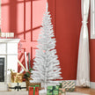 HOMCOM 5ft Unlit Artificial Christmas Tree, Pencil Slim Xmas Tree with Solid Stand and Realistic Branches, White – view 8