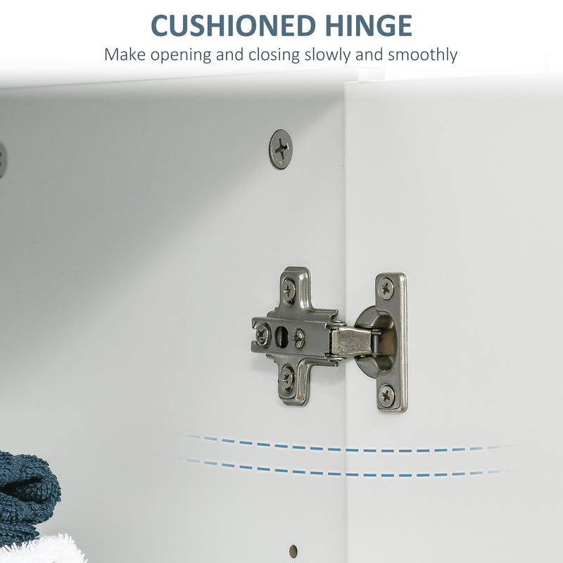 White bathroom floor cabinet – image 8