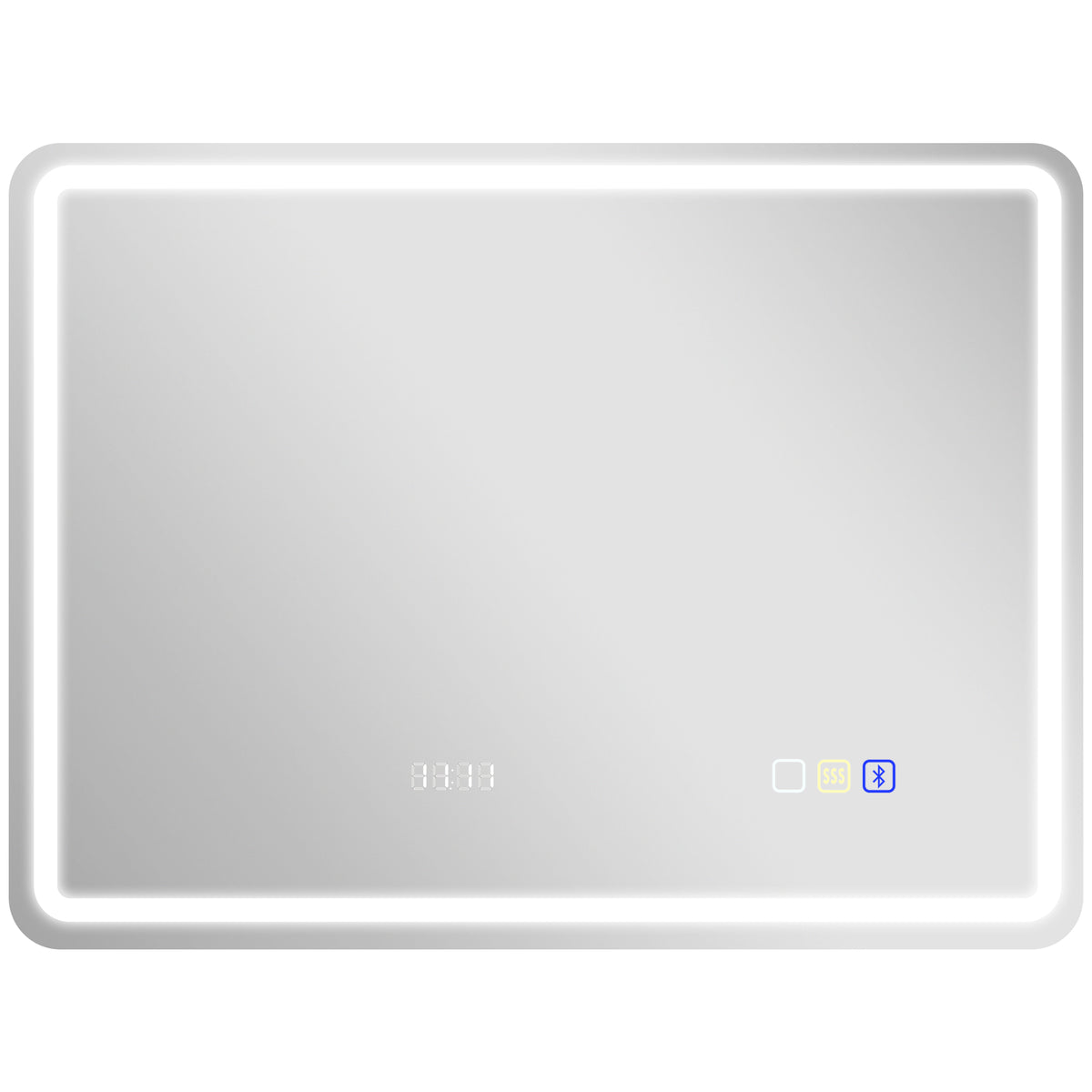 80 x 60 cm landscape LED bathroom mirror with Bluetooth speaker