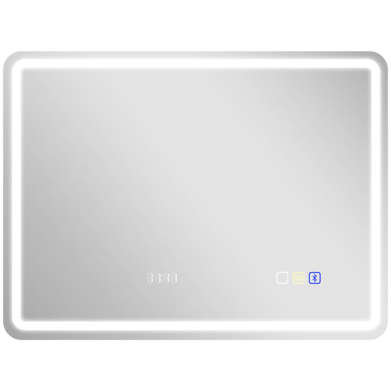80 x 60 cm landscape LED bathroom mirror with Bluetooth speaker