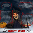 190cm Animated Witch with Broomstick & Glowing Eyes – image 4 of 9