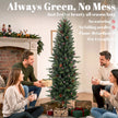 6ft slim pine pencil Christmas tree – image 4