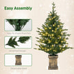 Set of 2 4ft pre-lit trees in vintage pots – image 8