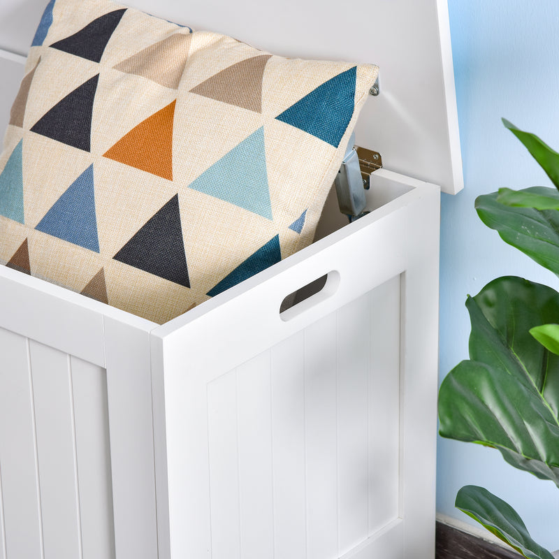 White lift-top storage chest – image 9