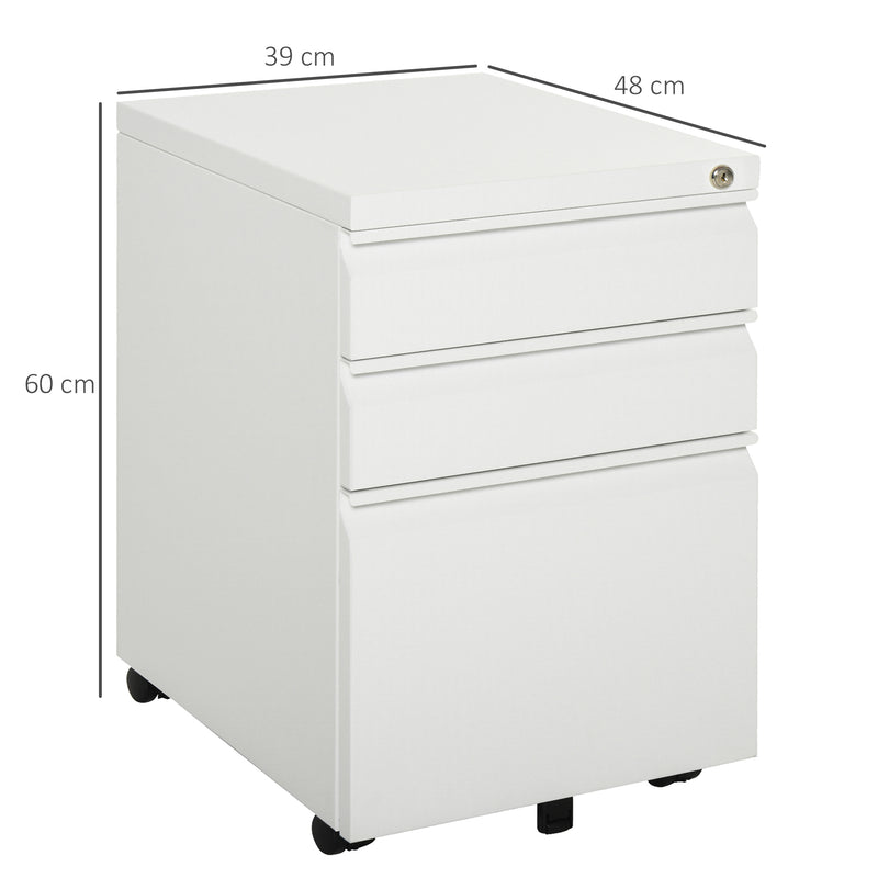 3-drawer metal filing cabinet – image 3