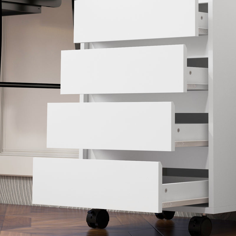 White 4-drawer filing cabinet – image 8
