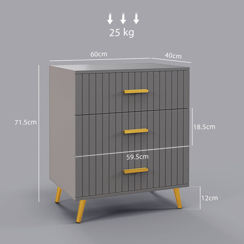 Embossed 3-drawer chest – image 3