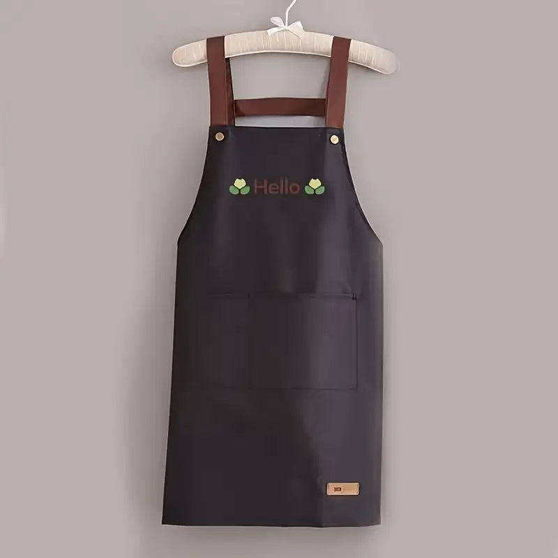 Water Oil Stain Resistant Kitchen Apron with Pockets