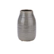Garda grey crackle-glaze ceramic vase, front view