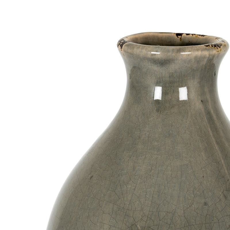 Close-up of the crackle glaze on the Gisela vase shoulder