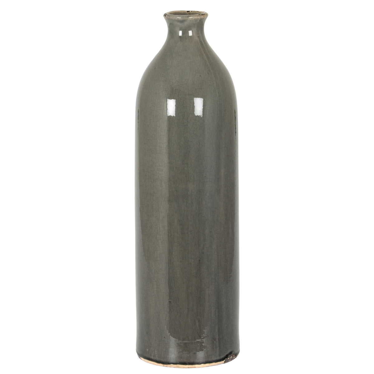 Garda grey glazed Gisela tall bottle vase