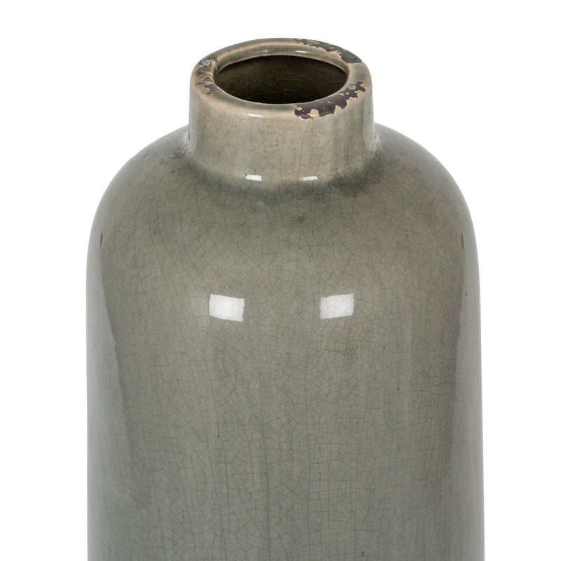 Close-up of the crackle glaze on the Raine vase
