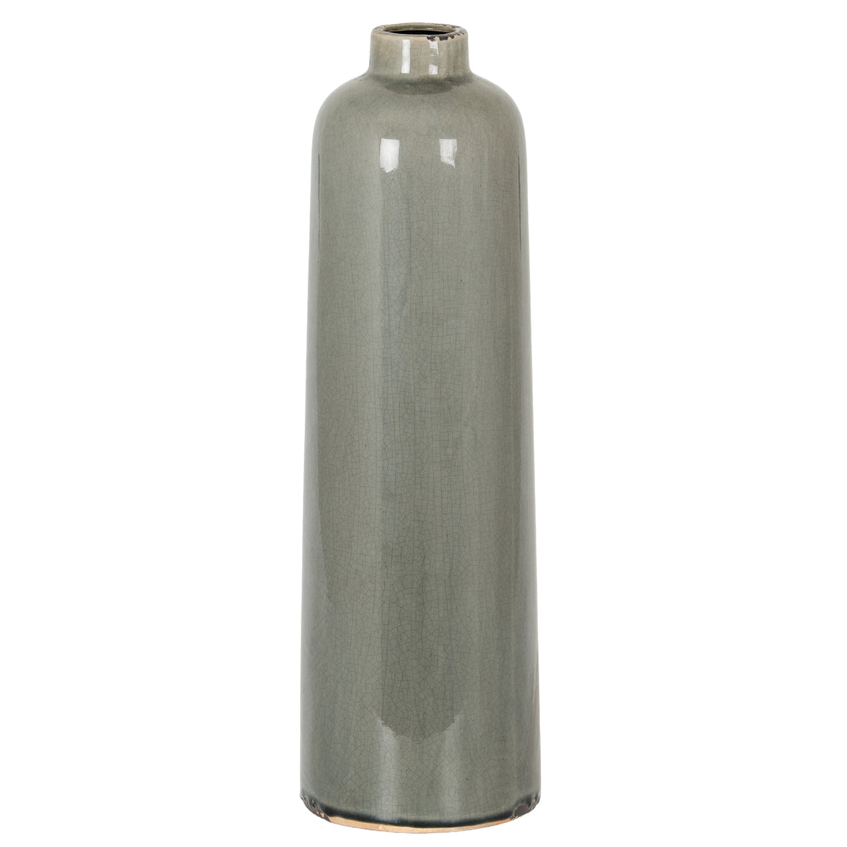 Garda grey glazed Raine tall bottle vase