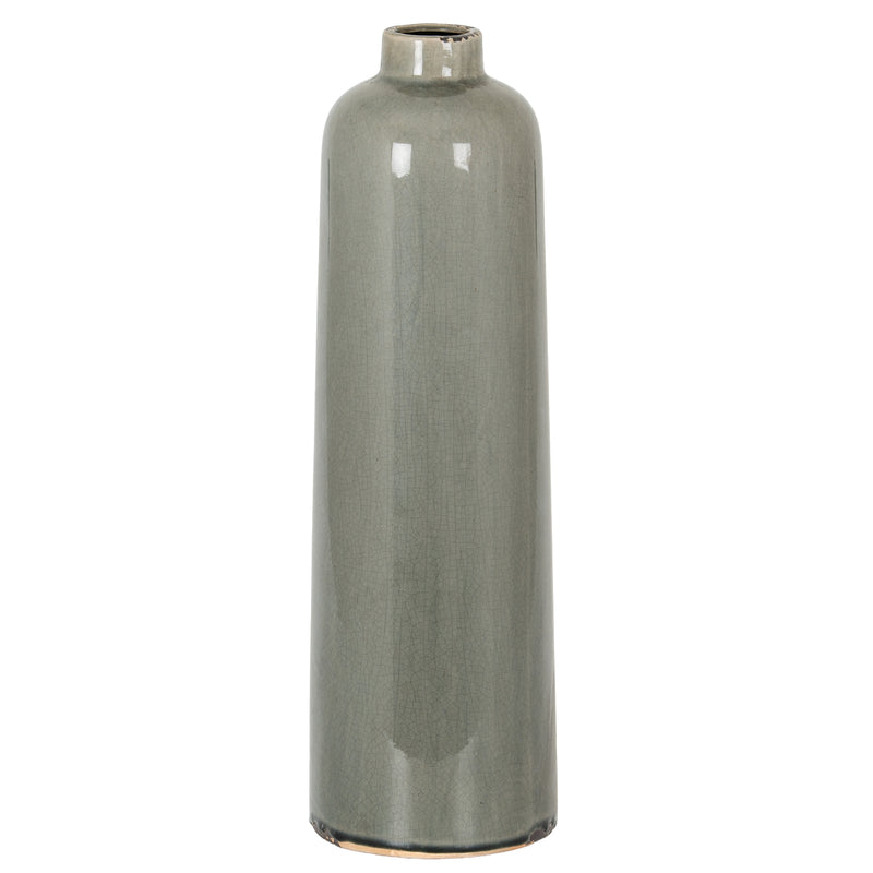 Garda grey glazed Raine tall bottle vase