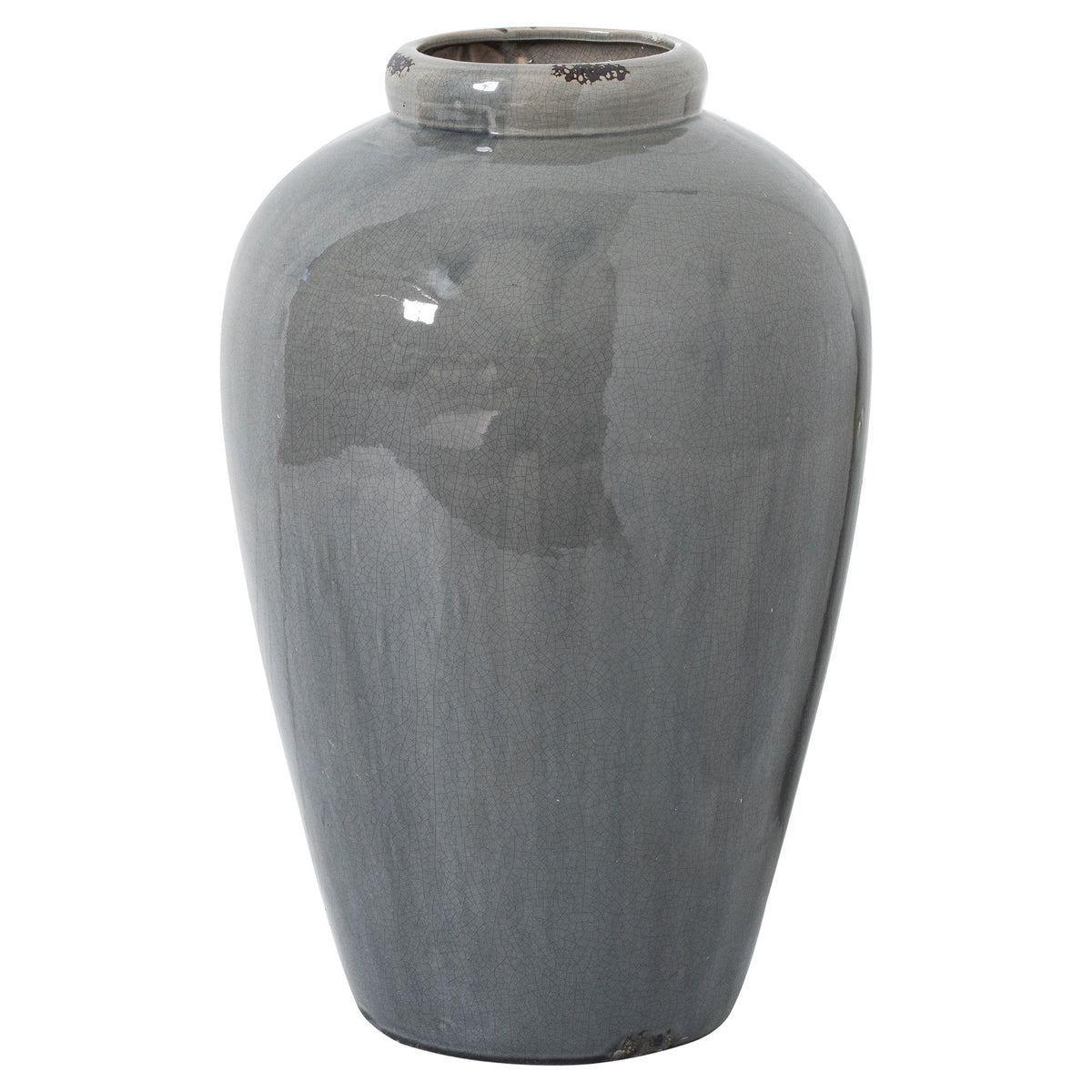 Garda grey glazed tall Juniper vase