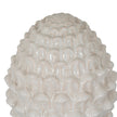 close-up of the scaled white crackle glaze