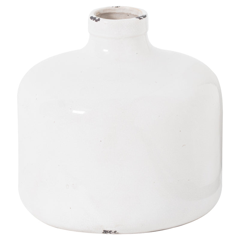 Garda white glazed Eve vase