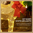 Close-up of LED lights on the Christmas figures