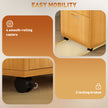 Mobile filing cabinet – natural wood – image 6