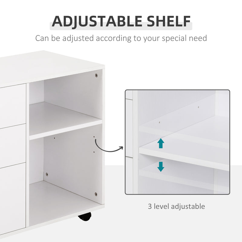 Mobile printer stand with drawers – image 6