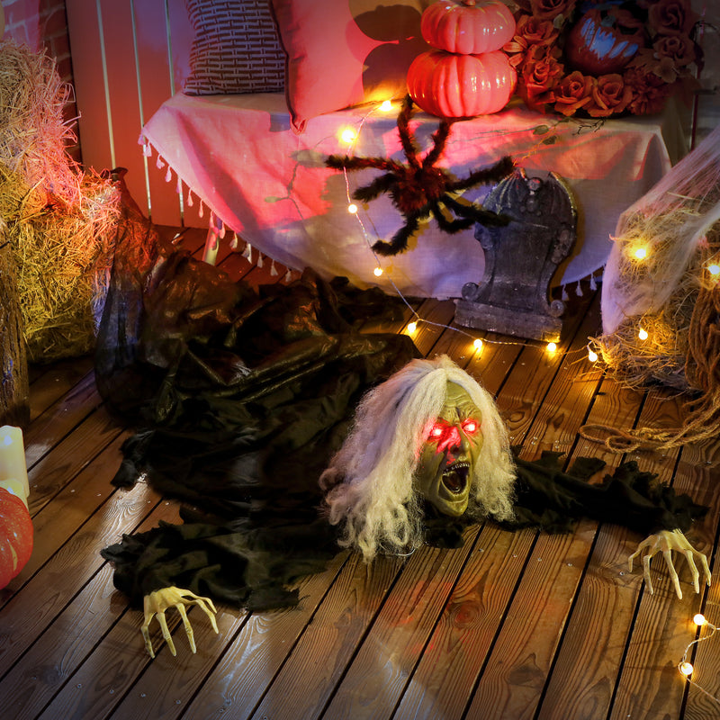 183cm Animated Crawling Zombie with Glowing Eyes – image 7 of 9