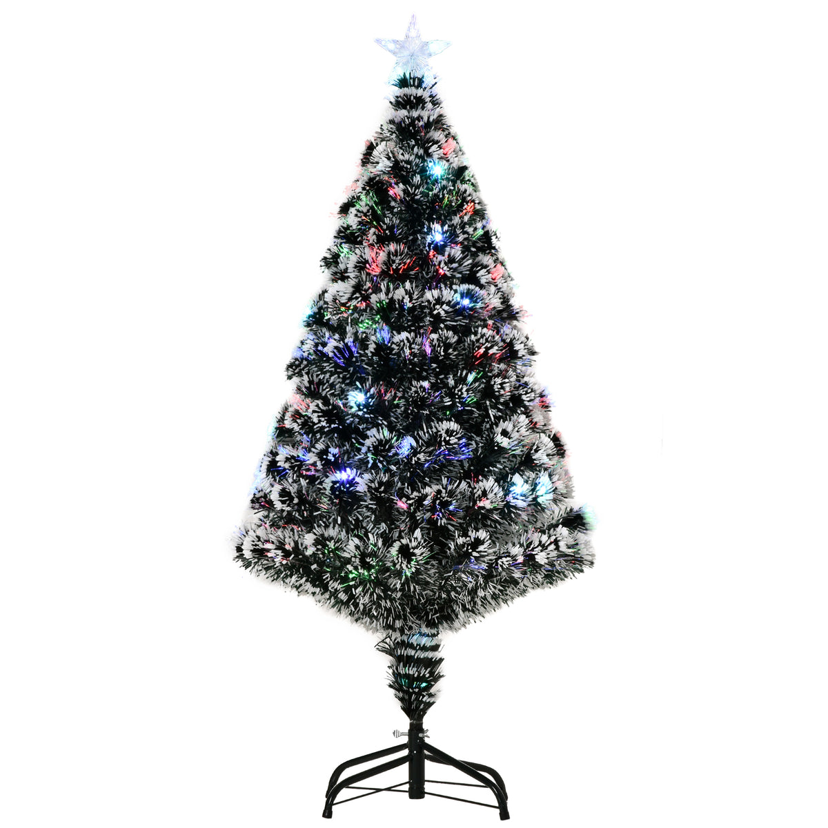 4ft snow-tipped pre-lit fibre optic Christmas tree