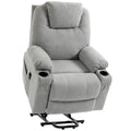 Power Lift Recliner Chair with Pocket Spring, Electric Lift Chair with Wide Backrest, Light Grey