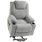 Power Lift Recliner Chair with Pocket Spring, Electric Lift Chair with Wide Backrest, Light Grey