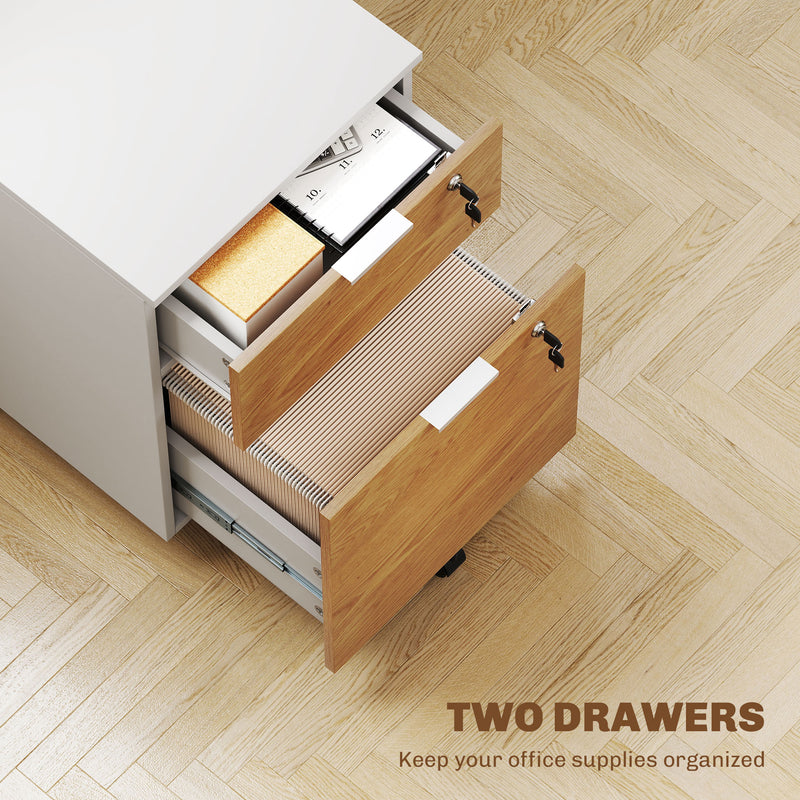 2-drawer lockable filing cabinet – image 4