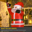 LED lights on the inflatable Santa figure