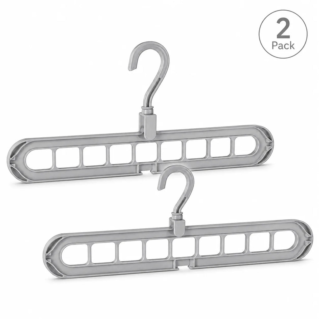 Foldable 9-Hole Space-Saving Clothes Hanger