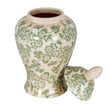 Green Clover ginger jar with the lid removed