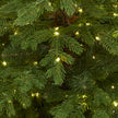 close-up of the fir branches and LED lights