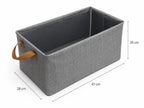 Collapsible Storage Box with Steel Frame and Fabric Drawer