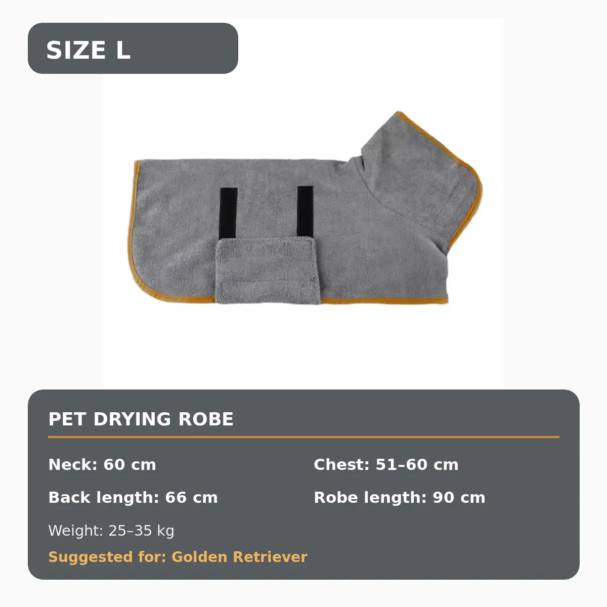 Quick-Dry Hooded Dog Bathrobe Towel