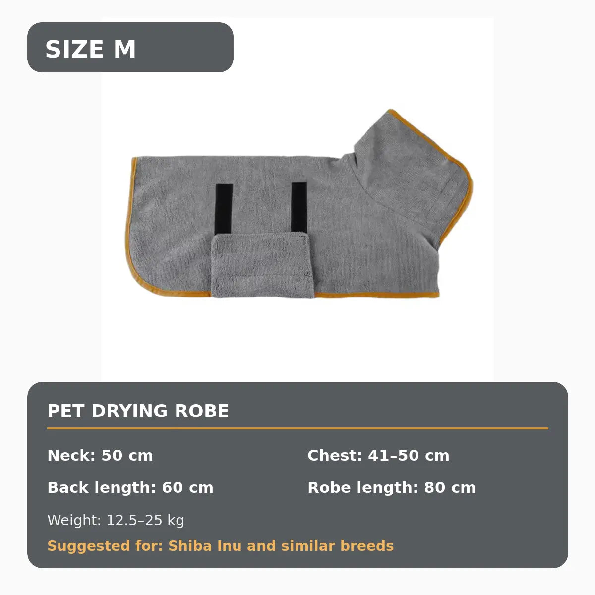 Quick-Dry Hooded Dog Bathrobe Towel