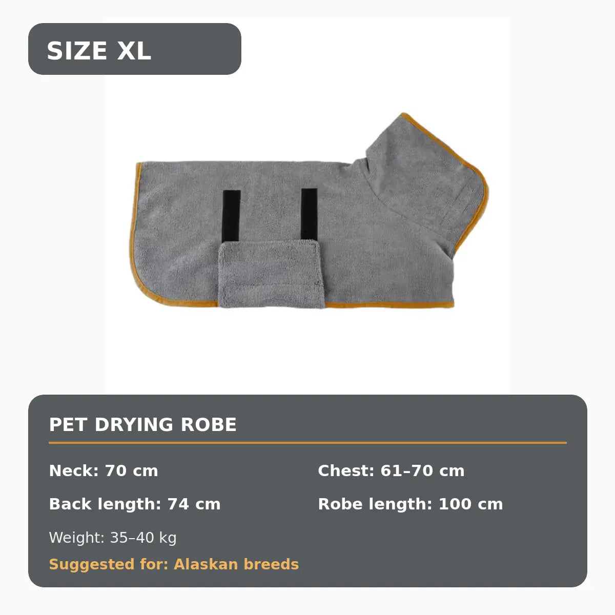 Quick-Dry Hooded Dog Bathrobe Towel