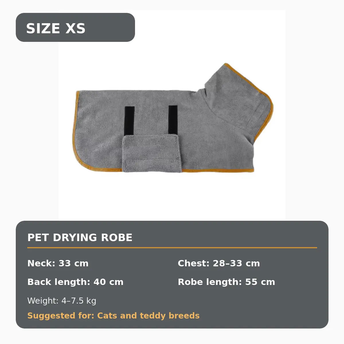 Quick-Dry Hooded Dog Bathrobe Towel