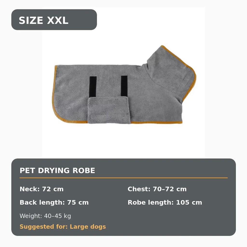 Quick-Dry Hooded Dog Bathrobe Towel
