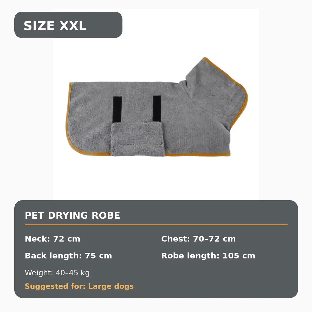 Quick-Dry Hooded Dog Bathrobe Towel