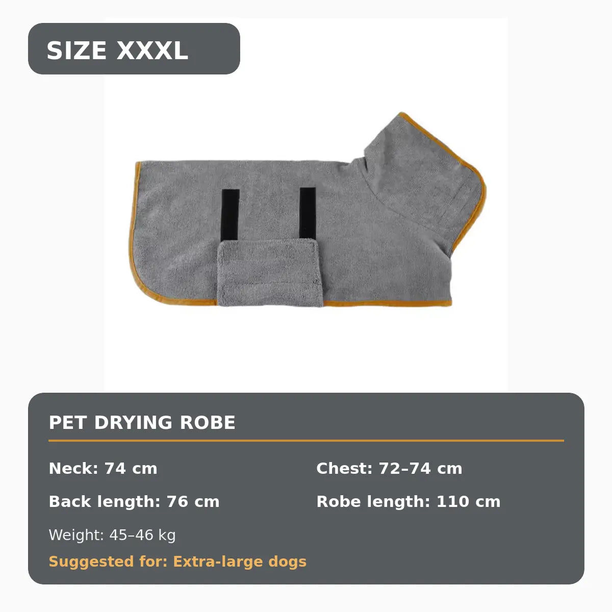 Quick-Dry Hooded Dog Bathrobe Towel