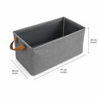 Collapsible Storage Box with Steel Frame and Fabric Drawer