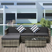 5-piece mixed grey rattan corner sofa set – image 2