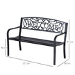 Contoured steel garden bench – image 3
