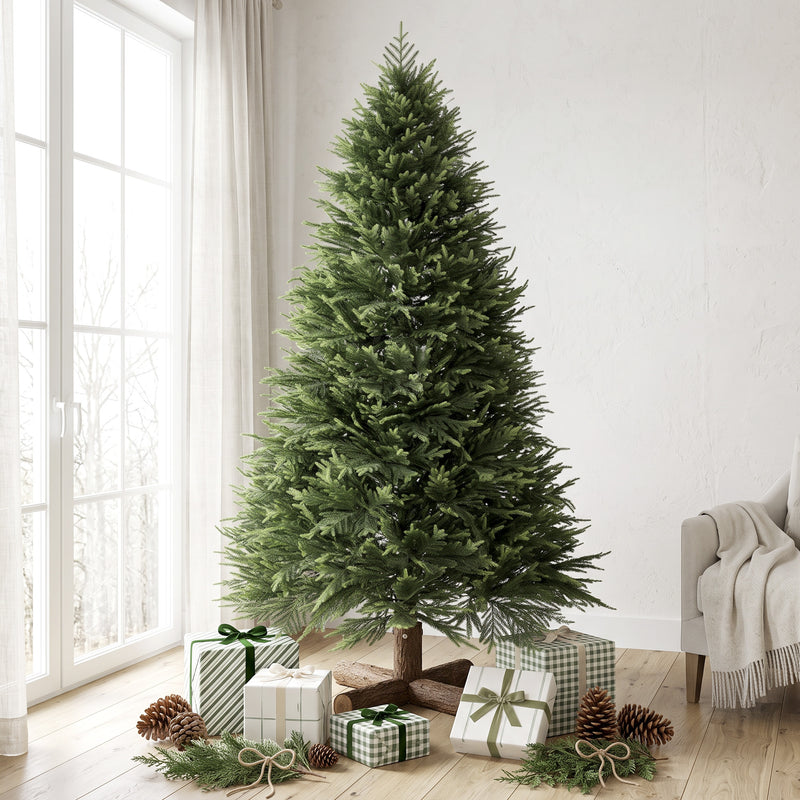 6ft Christmas tree with PE tips and fir wood base – image 8