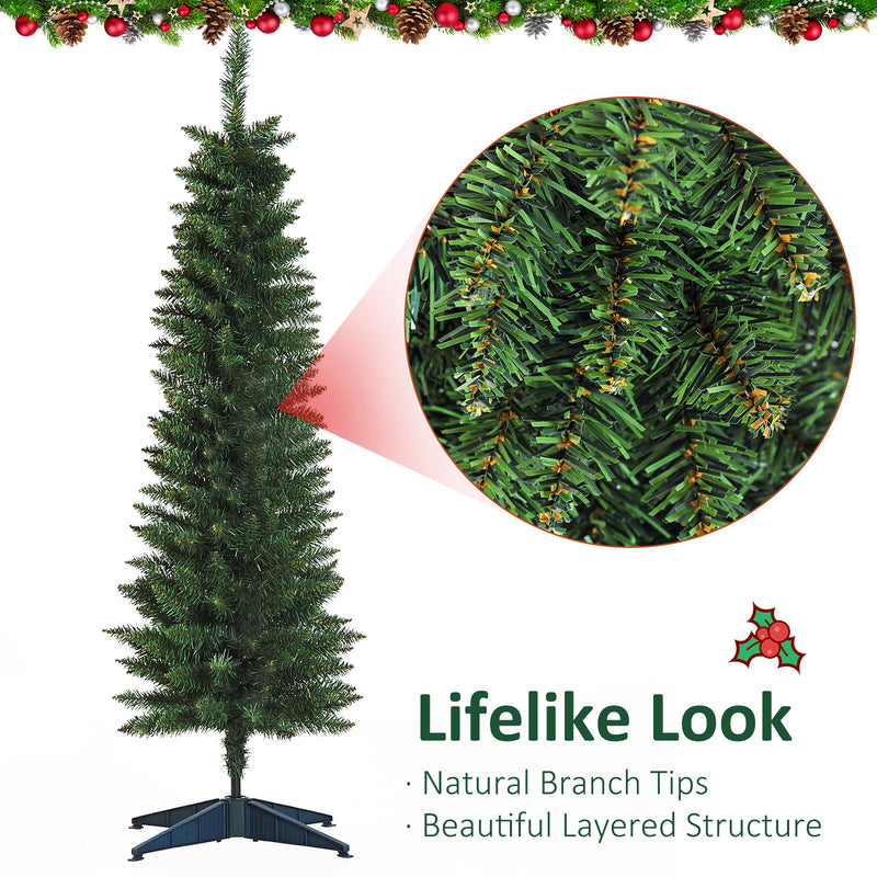 5ft green pencil slim Christmas tree – image 7