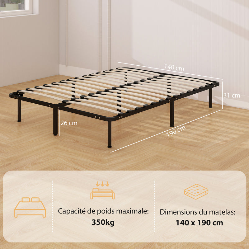 Double metal platform bed frame – image 3
