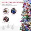 6ft pre-lit decorated flocked Christmas tree – image 5