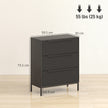 3-drawer fabric chest of drawers – image 3