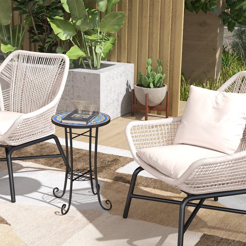 Mosaic garden side table – image 2